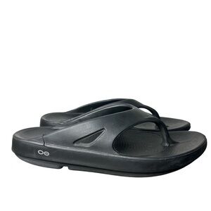 OOFOS Footwear OOriginal Black Thong Recovery Sandals Men’s 12 Women’s 14